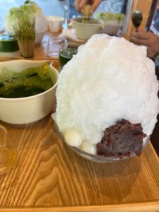 静岡焼津の丸玉園（登呂田店）で抹茶かき氷でカフェ